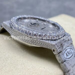 AMG Factory Audemars Piguet Royal Oak Selfwinding 15400 41mm Full Diamond&Steel Diamon (5) AMG Factory Audemars Piguet Royal Oak Selfwinding 15400 41mm Diamond Bezel Diamond Baguette Dial