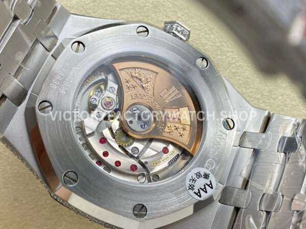 AMG Factory Audemars Piguet Royal Oak Selfwinding 15400 41mm Full Diamond&Steel Diamon (9) AMG Factory Audemars Piguet Royal Oak Selfwinding 15400 41mm Diamond Bezel Diamond Baguette Dial