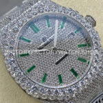 AMG Factory Audemars Piguet Royal Oak Selfwinding 15400 41mm Diamond Bezel Green Diamond Baguette Dial