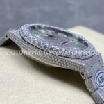 AMG Factory Audemars Piguet Royal Oak Selfwinding 15400 41mm Diamond Bezel Green Diamond Baguette Dial
