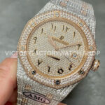 AMG Factory Audemars Piguet Royal Oak Selfwinding 15400 41mm Rose Gold Diamond Bezel Arabic Number Diamond Dial