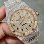 AMG Factory Audemars Piguet Royal Oak Selfwinding 15400 41mm Rose Gold Diamond Bezel Arabic Number Diamond Dial