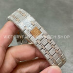 AMG Factory Audemars Piguet Royal Oak Selfwinding 15400 41mm Rose Gold Diamond Bezel Arabic Number Diamond Dial