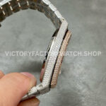 AMG Factory Audemars Piguet Royal Oak Selfwinding 15400 41mm Rose Gold Diamond Bezel Arabic Number Diamond Dial