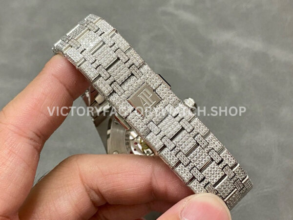 AMG Factory Audemars Piguet Royal Oak Selfwinding 15400 41mm Diamond Bezel Diamond Dial