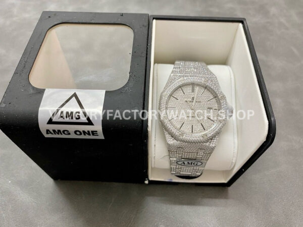 AMG Factory Audemars Piguet Royal Oak Selfwinding 15400 41mm Diamond Bezel Diamond Dial
