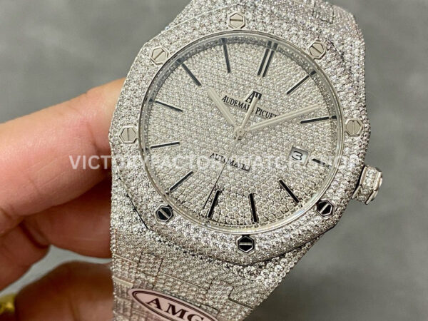 AMG Factory Audemars Piguet Royal Oak Selfwinding 15400 41mm Diamond Bezel Diamond Dial