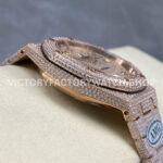 AMG Factory Audemars Piguet Royal Oak Selfwinding 15400 41mm Rose Gold Diamond Bezel Arabic Number Diamond Dial