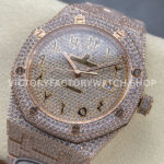AMG Factory Audemars Piguet Royal Oak Selfwinding 15400 41mm Rose Gold Diamond Bezel Arabic Number Diamond Dial