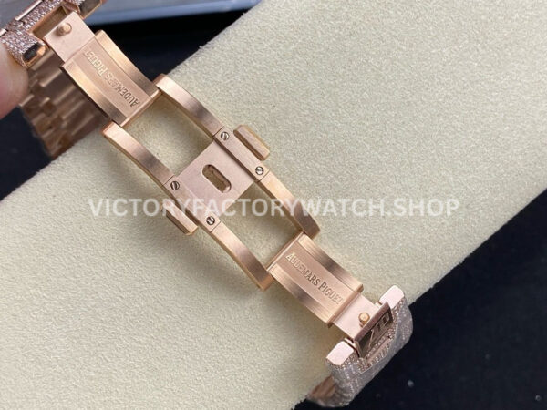 AMG Factory Audemars Piguet Royal Oak Selfwinding 15400 41mm Rose Gold Diamond Bezel Arabic Number Diamond Dial