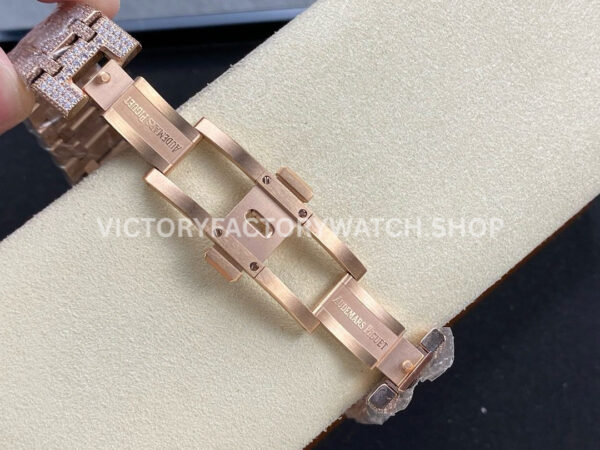 AMG Factory Audemars Piguet Royal Oak 15400 41mm Rose Gold Diamond Bezel Diamond Dial