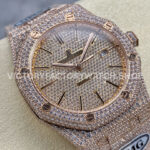 AMG Factory Audemars Piguet Royal Oak 15400 41mm Rose Gold Diamond Bezel Diamond Dial