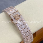 AMG Factory Audemars Piguet Royal Oak 15400 41mm Rose Gold Diamond Bezel Diamond Dial
