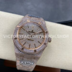 AMG Factory Audemars Piguet Royal Oak 15400 41mm Rose Gold Diamond Bezel Diamond Dial