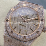 AMG Factory Audemars Piguet Royal Oak 15400 41mm Rose Gold Diamond Bezel Diamond Dial