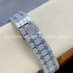 AMG Factory Audemars Piguet Royal Oak Selfwinding 15400 41mm Gr (8) AMG Factory Audemars Piguet Royal Oak Selfwinding 15400 41mm Green Diamond Bezel Diamond Dial