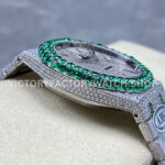 AMG Factory Audemars Piguet Royal Oak Selfwinding 15400 41mm Gr (9) AMG Factory Audemars Piguet Royal Oak Selfwinding 15400 41mm Green Diamond Bezel Diamond Dial