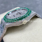 AMG Factory Audemars Piguet Royal Oak Selfwinding (4) AMG Factory Audemars Piguet Royal Oak Selfwinding 15400 41mm Green Diamond Bezel Arabic Number Diamond Dial