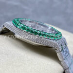 AMG Factory Audemars Piguet Royal Oak Selfwinding (9) AMG Factory Audemars Piguet Royal Oak Selfwinding 15400 41mm Green Diamond Bezel Arabic Number Diamond Dial
