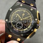 APF Factory Audemars Piguet Royal Oak Chronograph 26420CE.OO.A127CR.01 43mm Rubber Strap Black Dial