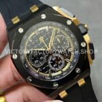 APF Factory Audemars Piguet Royal Oak Chronograph 26420CE.OO.A127CR.01 43mm Rubber Strap Black Dial
