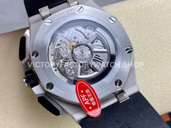 APF Factory Audemars Piguet Royal Oak Chronograph 26420SO.OO.A002CA.01 43mm Steel (3) APF Factory Audemars Piguet Royal Oak Chronograph 26420SO.OO.A002CA.01 43mm Steel Rubber Strap Black Dial
