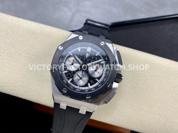 APF Factory Audemars Piguet Royal Oak Chronograph 26420SO.OO.A002CA.01 43mm Steel (6) APF Factory Audemars Piguet Royal Oak Chronograph 26420SO.OO.A002CA.01 43mm Steel Rubber Strap Black Dial