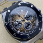 APF Factory Audemars Piguet Royal Oak Chronograph 26420SO.OO.A600CA.01 43mm Steel Rubber Strap Brown Dial