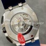APF Factory Audemars Piguet Royal Oak Chronograph 26420TI.OO.A027CA.0 (3) APF Factory Audemars Piguet Royal Oak Chronograph 26420TI.OO.A027CA.01 43mm Titanium Rubber Strap Silver Eye Blue Dial
