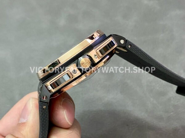 APF Factory Audemars Piguet Royal Oak Offshore Chronograph 26405NR.OO.A002CA.01 44mm Rose Gold/Ceramics Rubber Strap Arabic Numerals Black Dial