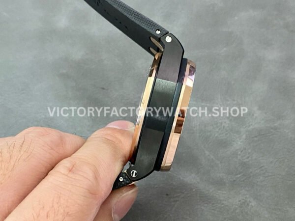 APF Factory Audemars Piguet Royal Oak Offshore Chronograph 26405NR.OO.A002CA.01 44mm Rose Gold/Ceramics Rubber Strap Arabic Numerals Black Dial