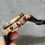 APF Factory Audemars Piguet Royal Oak Offshore Chronograph 26470OR.OO.A125CR.01 42mm Rose Gold Leather Strap Arabic Numerals Rose Gold Eye Black Dial