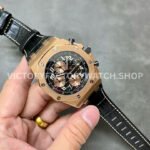 APF Factory Audemars Piguet Royal Oak Offshore Chronograph 26470OR.OO.A125CR.01 42mm Rose Gold Leather Strap Arabic Numerals Rose Gold Eye Black Dial
