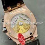 APF Factory Audemars Piguet Royal Oak Offshore Chronograph 26470OR.OO.A125CR.01 42mm Rose Gold Leather Strap Arabic Numerals Silver Eye Black Dial