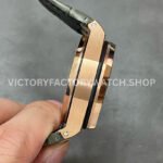 APF Factory Audemars Piguet Royal Oak Offshore Chronograph 26470OR.OO.A125CR.01 42mm Rose Gold Leather Strap Arabic Numerals Silver Eye Black Dial