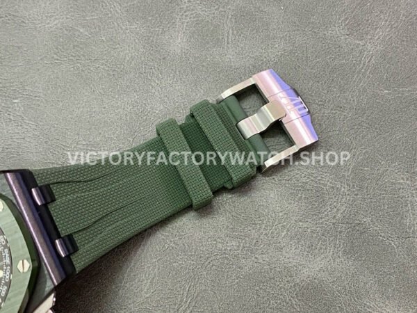 APF Factory Audemars Piguet Royal Oak Offshore Chronograph 26405CE.OO.A056CA.01 44mm Ceramic Rubber Strap Arabic Numerals Green Dial