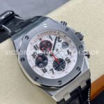 APF Factory Audemars Piguet Royal Oak Offshore Chronograph 26170ST.OO.D101CR.02 42mm Steel Leather Strap Arabic Numerals Silver Dial