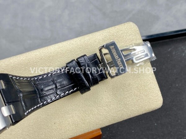 APF Factory Audemars Piguet Royal Oak Offshore Chronograph 26170ST.OO.D101CR.02 42mm Steel Leather Strap Arabic Numerals Silver Dial