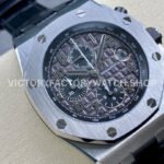 APF Factory Audemars Piguet Royal Oak Offshore Chronograph 26470ST.OO.A104CR.01 42mm Steel Leather Strap Arabic Numerals Grey Dial