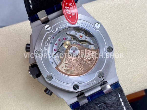 APF Factory Audemars Piguet Royal Oak Offshore Chronograph 26470ST.OO.A027CA.01 42mm Steel Leather Strap Arabic Numerals Blue Dial