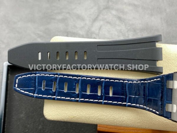 APF Factory Audemars Piguet Royal Oak Offshore Chronograph 26470ST.OO.A027CA.01 42mm Steel Leather Strap Arabic Numerals Blue Dial