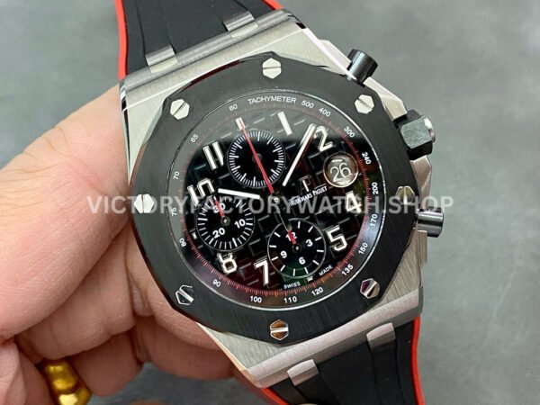APF Factory Audemars Piguet Royal Oak Offshore Chronograph 26470SO.OO.A002CA.01 42mm Steel Rubber Strap Arabic Numerals Black Dial
