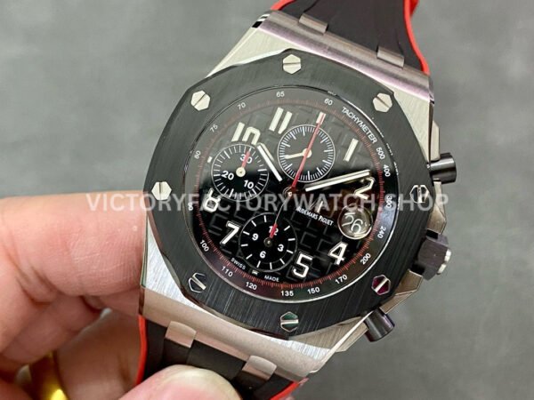 APF Factory Audemars Piguet Royal Oak Offshore Chronograph 26470SO.OO.A002CA.01 42mm Steel Rubber Strap Arabic Numerals Black Dial