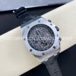 APF Factory Audemars Piguet Royal Oak Offshore Chronograph 26470ST.OO.A104CR.01 42mm Steel Leather Strap Arabic Numerals Grey Dial