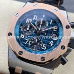 APF Factory Audemars Piguet Royal Oak Offshore Chronograph 26471SR.OO.D101CR.01 42mm Steel Leather Strap Arabic Numerals Blue Dial