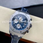 APF Factory Audemars Piguet Royal Oak Offshore Chronograph 26470ST.OO.A027CA.01 42mm Steel Leather Strap Arabic Numerals Blue Dial