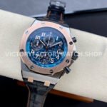 APF Factory Audemars Piguet Royal Oak Offshore Chronograph 26471SR.OO.D101CR.01 42mm Steel Leather Strap Arabic Numerals Blue Dial