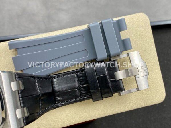 APF Factory Audemars Piguet Royal Oak Offshore Chronograph 26470ST.OO.A104CR.01 42mm Steel Leather Strap Arabic Numerals Grey Dial