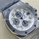 APF Factory Audemars Piguet Royal Oak Offshore Chronograph 257 (7) APF Factory Audemars Piguet Royal Oak Offshore Chronograph 25721ST.OO.1000ST.07.A 42mm Full Steel Arabic Numerals Silver Dial