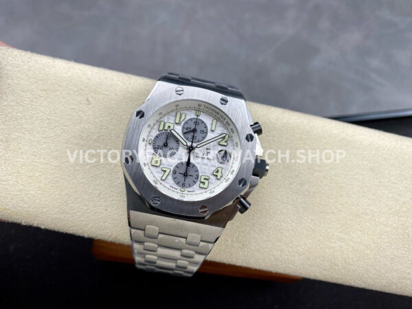 APF Factory Audemars Piguet Royal Oak Offshore Chronograph 257 (8) APF Factory Audemars Piguet Royal Oak Offshore Chronograph 25721ST.OO.1000ST.07.A 42mm Full Steel Arabic Numerals Silver Dial